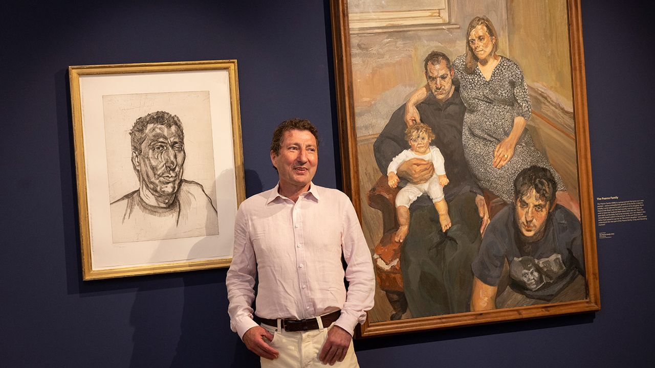 Lucian Freud’s son Alex Boyt at the exhibition’s launch