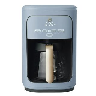 Beautiful 14-Cup Programmable Drip Coffee Maker With Touch-Activated Display, Cornflower Blue by Drew Barrymore