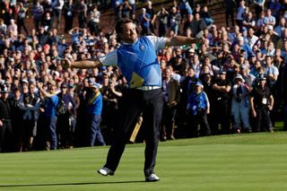 2010: Graeme McDowell was Europe's hero at Celtic Manor, winning the decisive singles match against Hunter Mahan on the 17th.