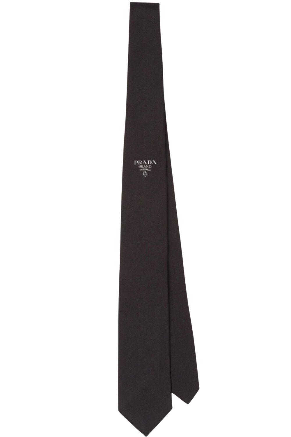 Prada logo-print silk tie