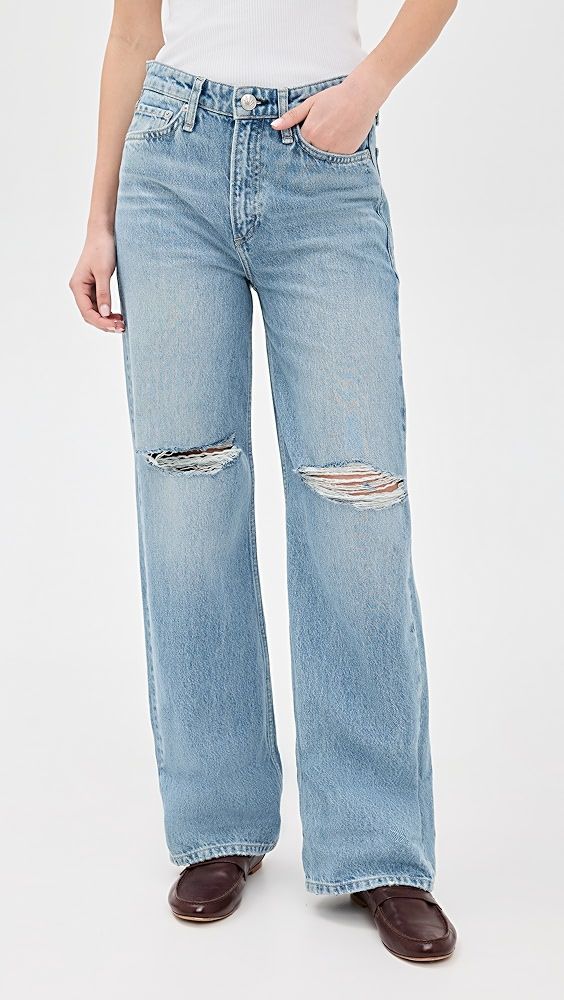 Rag & Bone Logan Mid-Rise Wide Leg Jeans