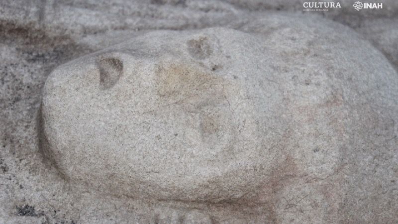 The woman's eyes likely once had obsidian inlays.