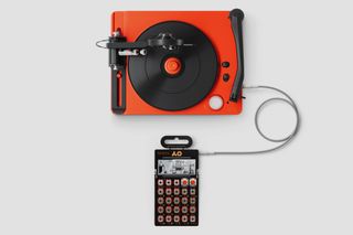 Connected musical devices including a turntable cutting a record