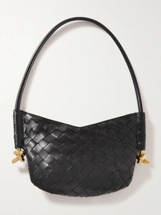 Solstice Embellished Intrecciato Leather Shoulder Bag