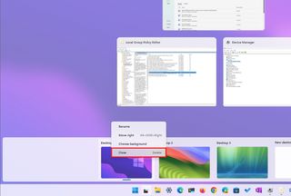 Close desktop option