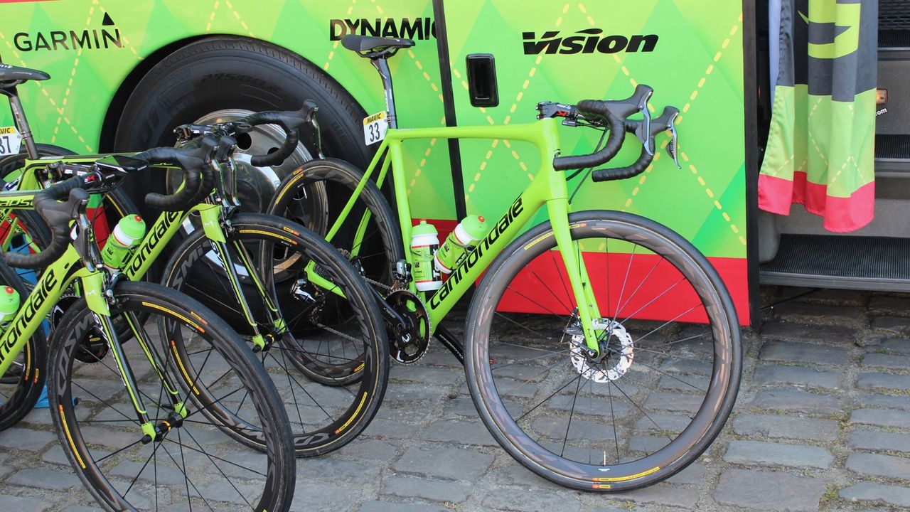 William Clarke had an unmarked bike that looks like a new Synapse