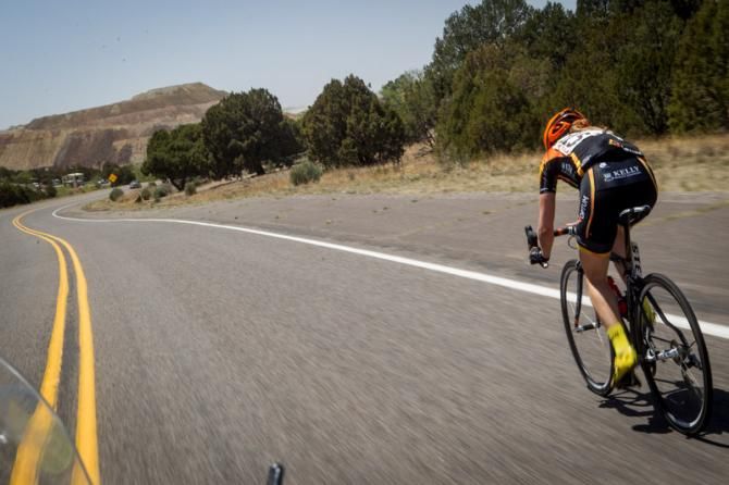 Janel Holcomb (Optum) on the way to her solo win.