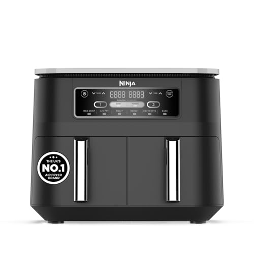 Ninja Foodi Dual Zone Digital Air Fryer, 2 Drawers, 6-In-1, Black Af300uk