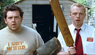 Nick Frost I Got Wood shirt Simon Pegg in Shaun of the Dead