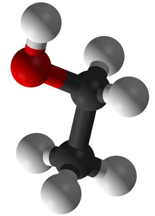 Ethanol molecule.