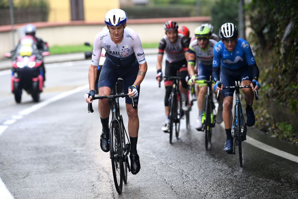 VARESE ITALY OCTOBER 05 Alessandro De Marchi of Italy and Team Israel StartUp Nation competes during the 100th Tre Valli Varesine a 1967km race from Busto Arsizio to Varese 377m AlfredoBindaVa on October 05 2021 in Varese Italy Photo by Tim de WaeleGetty Images