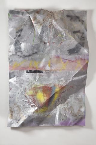The Toxic Sublime with made up of crumpled aluminium sheets