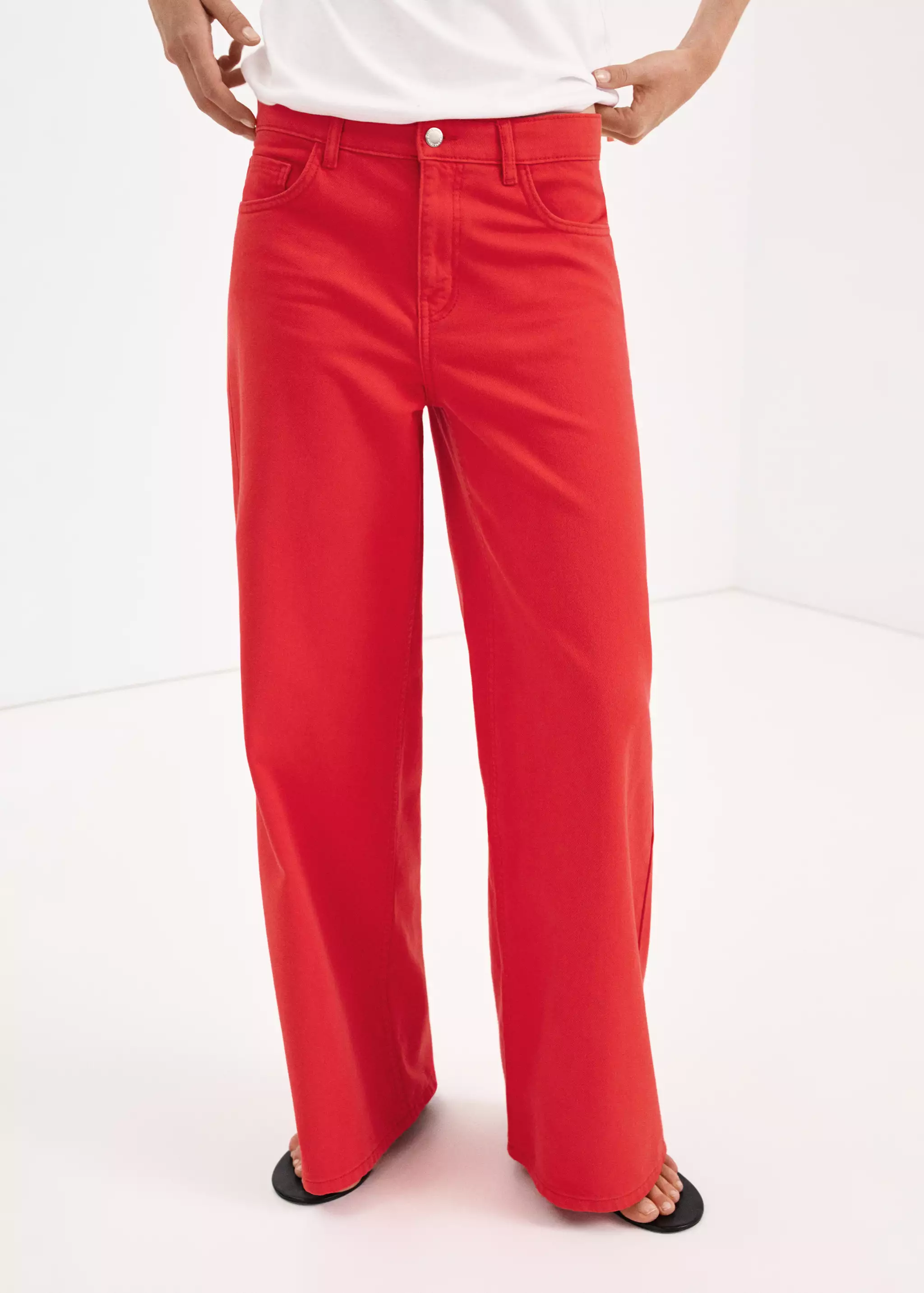 Low-Rise Wideleg Jeans - Women | Mango United Kingdom