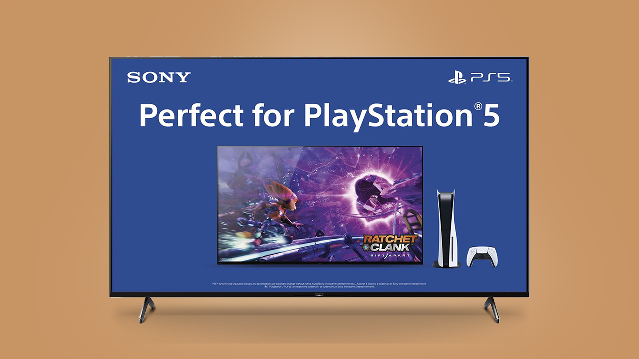 Sony TV with Perfect for PS5 logo on