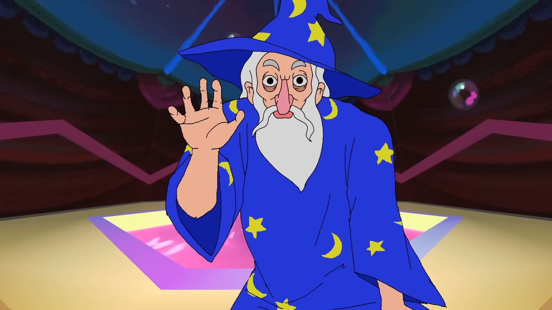 low-fi wizard dancing on screen