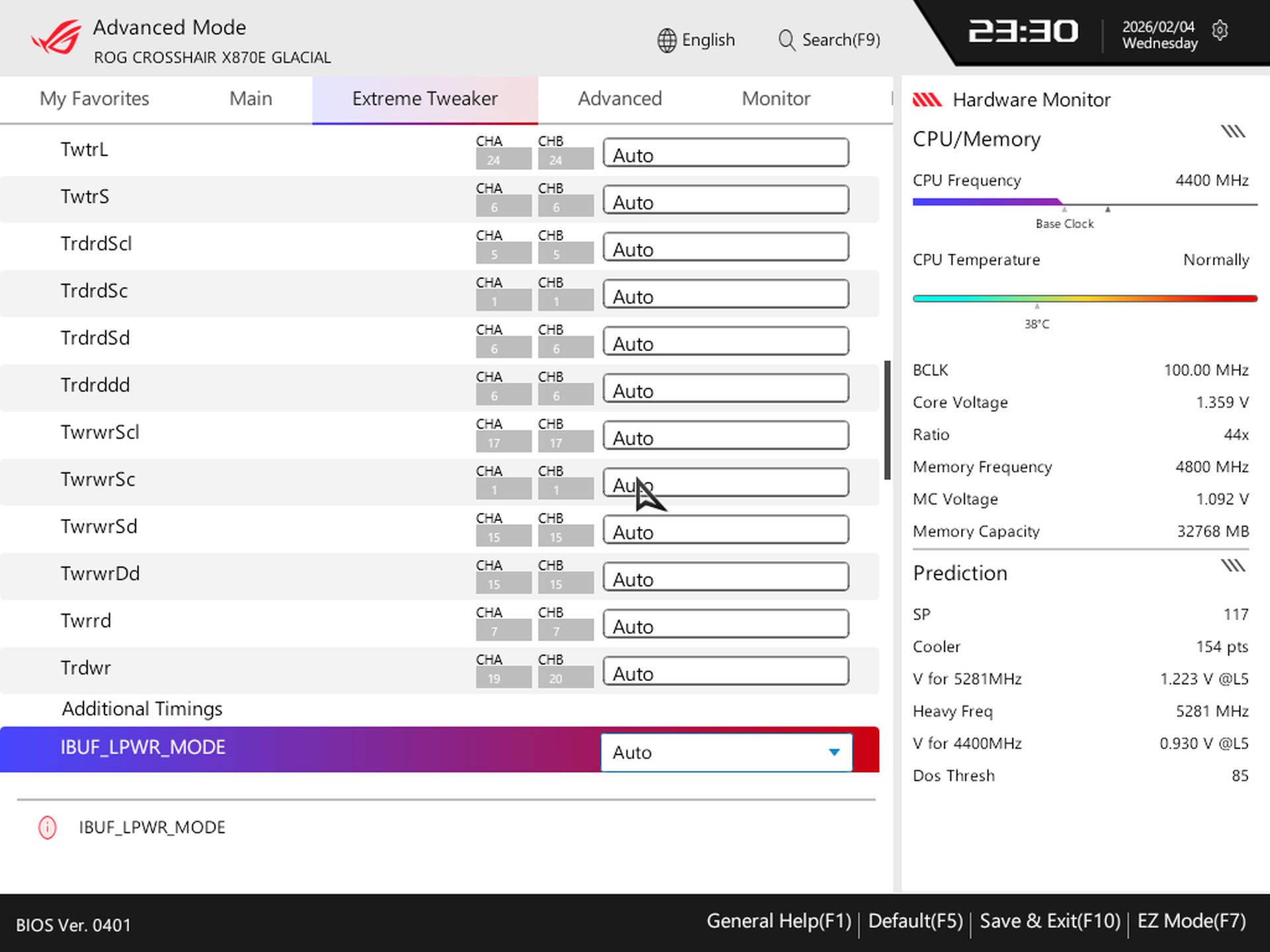 Asus ROG Crosshair X870E Glacial - BIOS
