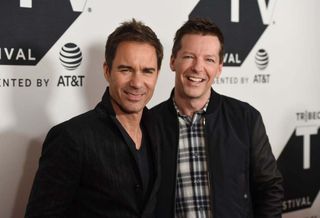 Eric McCormack and Sean Hayes at the Tribeca Festival in 2017