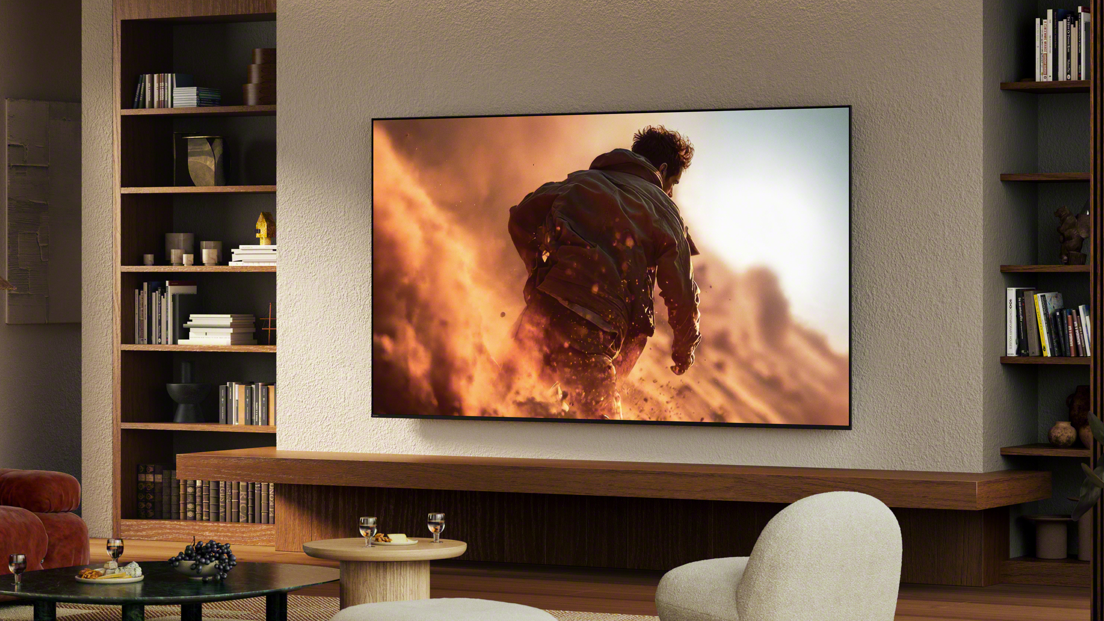 Sony Bravia 7 II TV mounted on a wall.