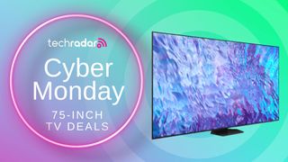 Cyber Monday 75-inch TVs deals banner