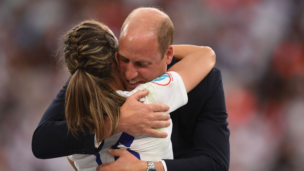 Prince William and Jill Scott embracing