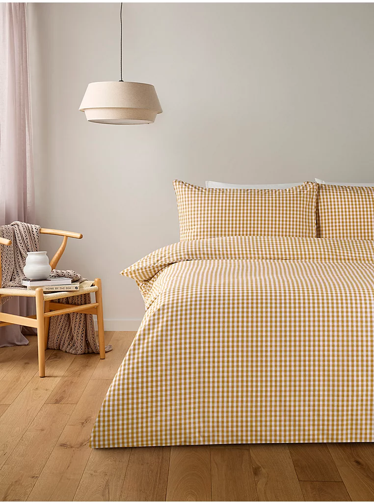 George Home, Gingham Piped Edge Duvet Set