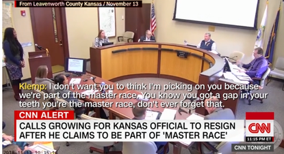 Kansas official faces calls for resignation over 'master race' remark