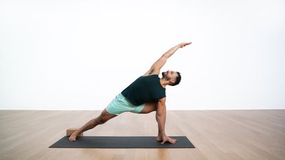 glo instructor Gustavo Padron practising yoga