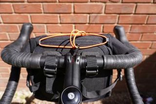 Restrap Bar Pack which is one of the best bikepacking bags