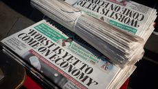 Newspaper headlines predicting economic woe