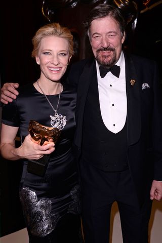 Cate Blanchett and Stephen Fry at the BAFTAs 2014