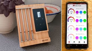 Meater Pro XL with app showing dual cooking