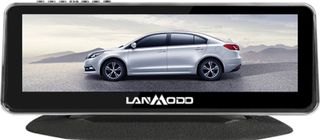 Lanmodo Car Night Vision Camera display with a car on screen