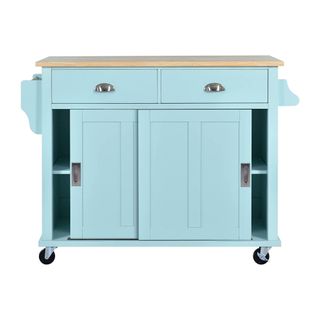 Lumisol Kitchen Island with Drop Leaf