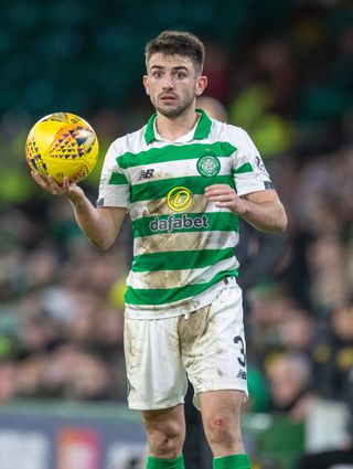 Celtic’s Greg Taylor has been training at home