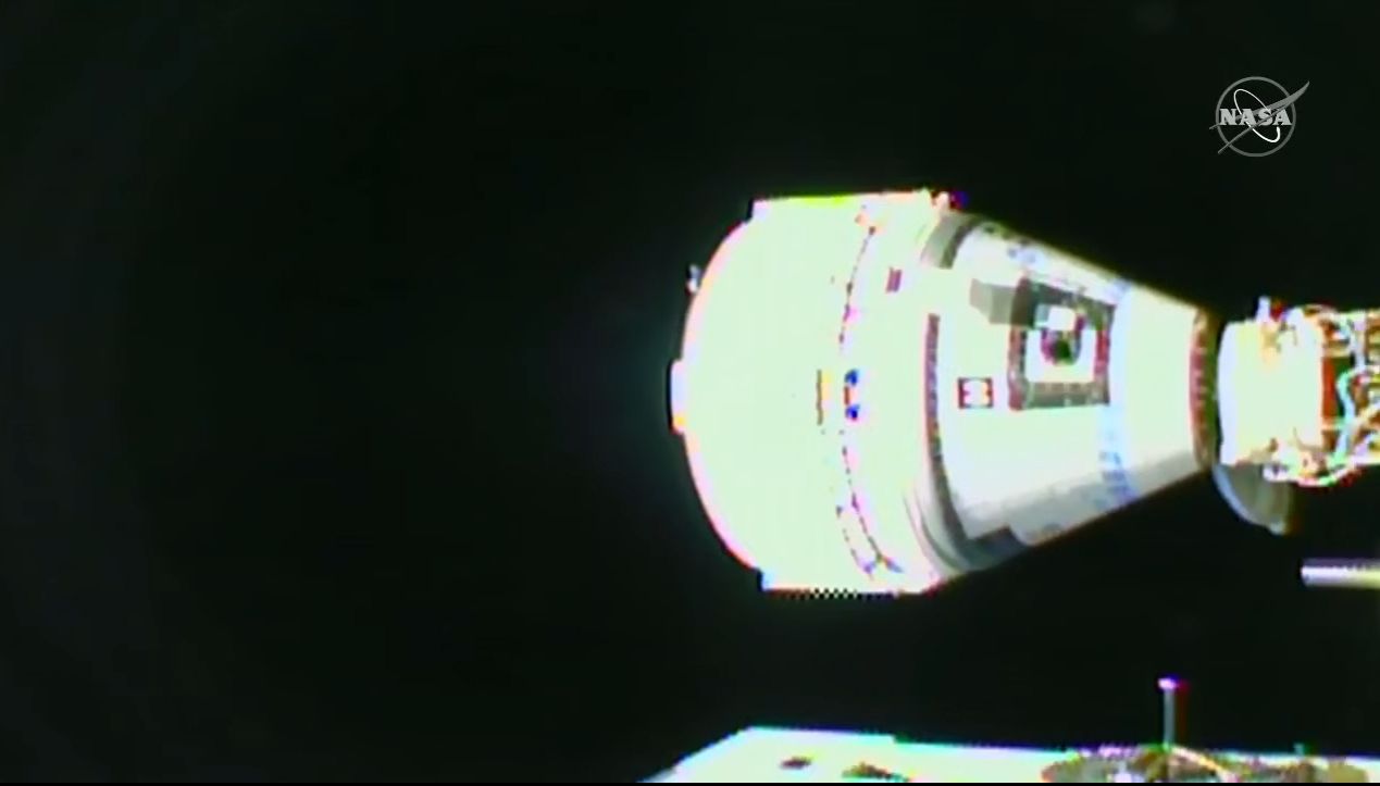 Boeing's Starliner OFT-2 spacecraft docked to the International Space Station on May 20, 2022.