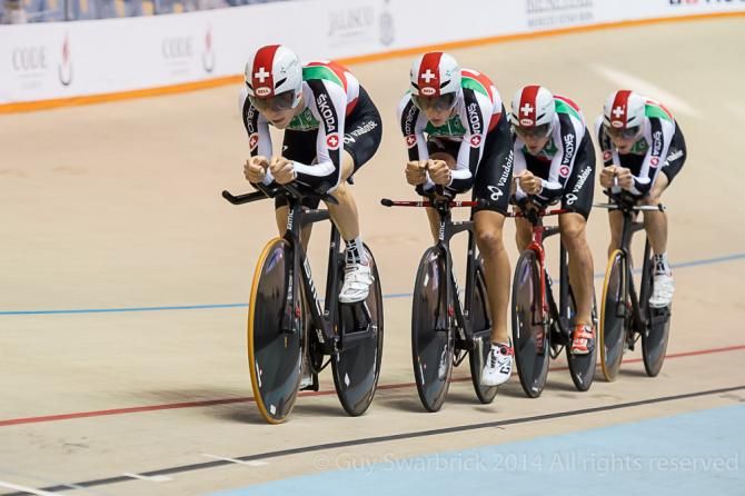 The Swiss national team made the top four in the men's team pursuit
