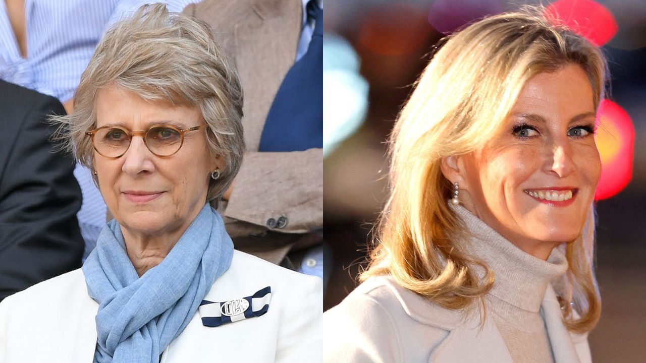 Duchess of Gloucester&#039;s cozy cream coat up her fashion game. Seen here alongside Sophie Wessex