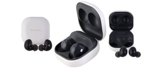 A composite of product photos of the Samsung Galaxy Buds2