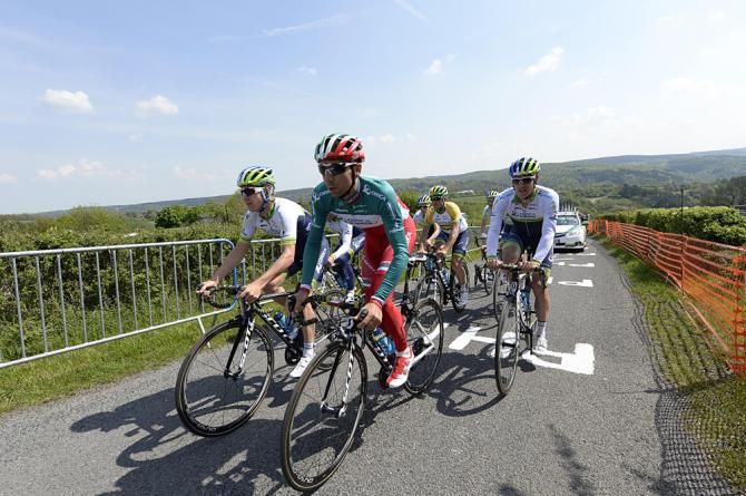 Italian champion Ivan Santaromita Ivan and Orica-GreenEdge ride La Redoute