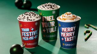 Greggs Christmas Menu Drinks: including a mint mocha, a mint hot chocolate and a salted caramel latte