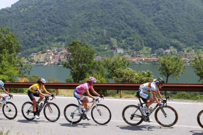 Arndt, Vos and Stevens - three of the main performers of 2012 during the final stage of the Giro Donne