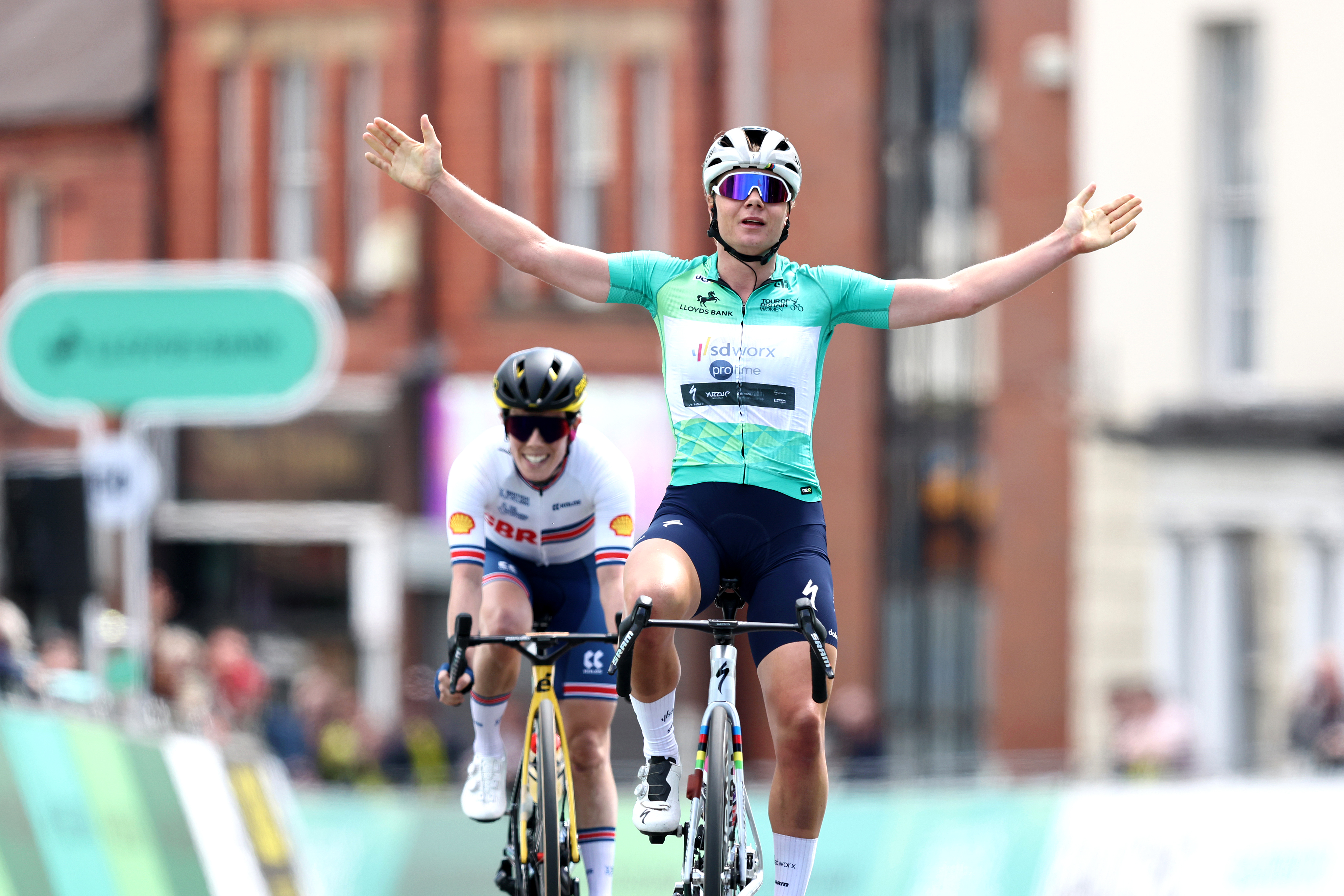 Lotte Kopecky at the Tour of Britain Women in 2024