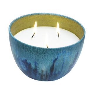 Mainstays 14 Oz Citronella Candle Blue Glaze