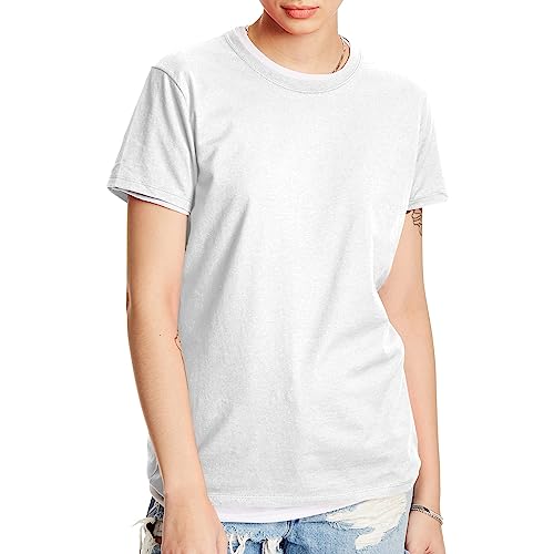 Hanes Womens Perfect-T Short Sleeve T-Shirt Fashion T Shirts, White, Medium Us