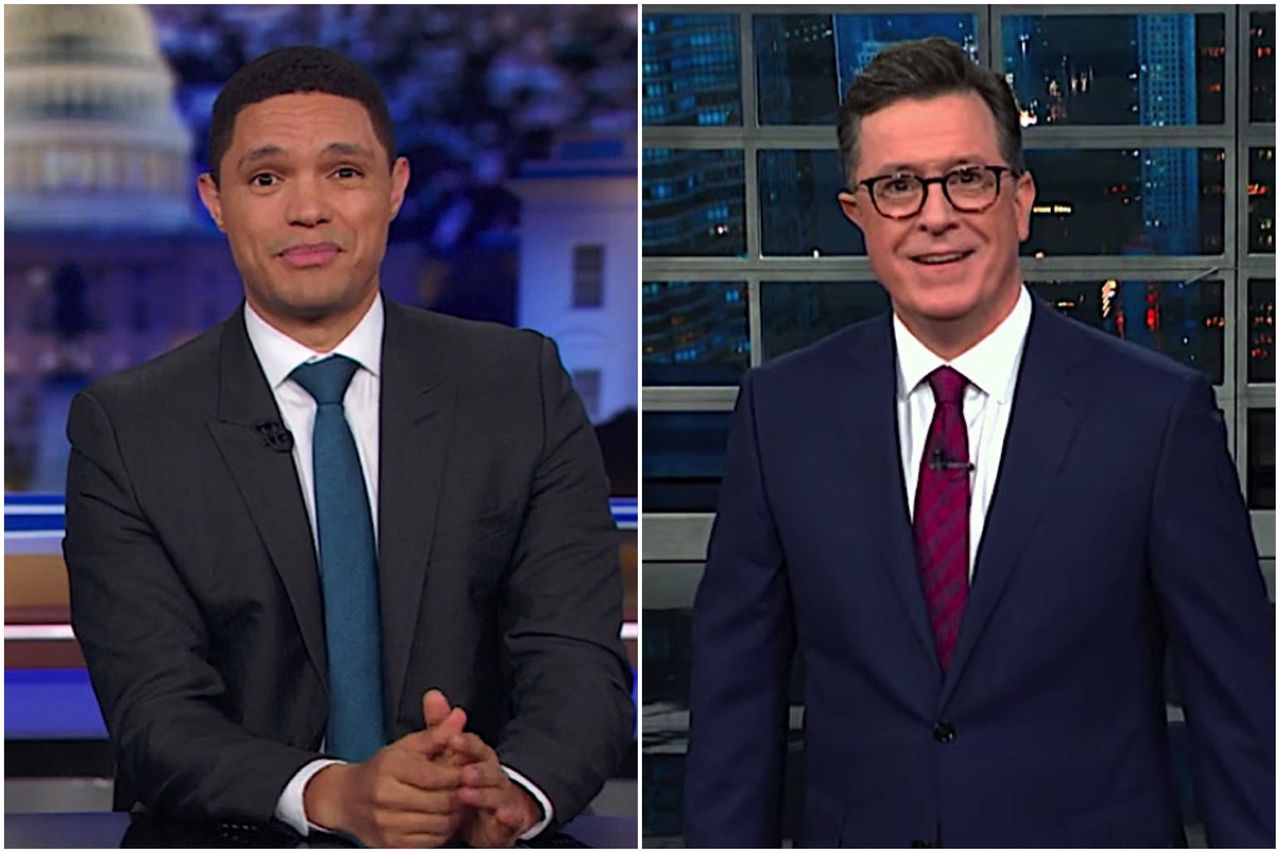 Trevor Noah and Stephen Colbert recap Trump&amp;#039;s ABC News interview