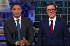 Trevor Noah and Stephen Colbert recap Trump's ABC News interview