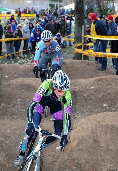 Mitch Peterson (MonaVie-Cannondale) riding through some whoops.