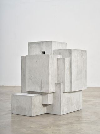 Corner 2022 a sculpture by Antony Gormley at Xavier Hufkens Brussels