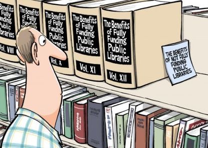 Libraries pay the budget fines