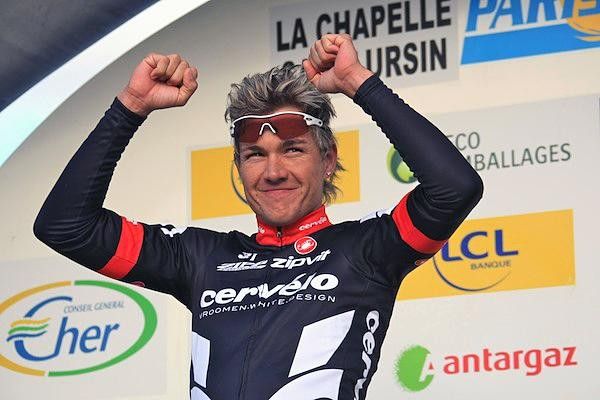 A happy Haussler on the podium